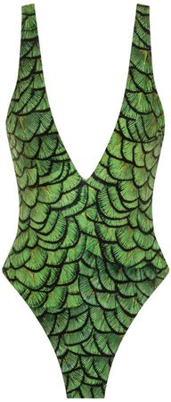 Afina London - Rhiana Printed V-Neck Swimsuit