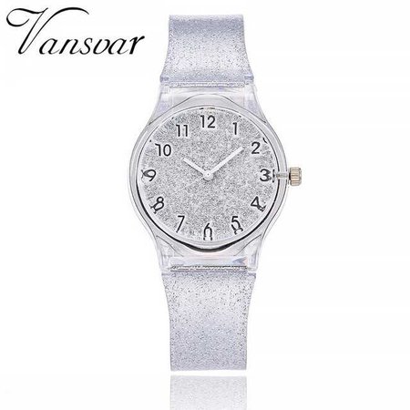 Vansvar Fashion Jelly Silicone Transparent Plastic Quartz Watch Women Lovely Cute Unique Dress Rose Watch Gift Relogio Feminino-in Women's Watches from Watches on Aliexpress.com | Alibaba Group