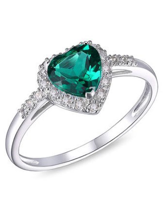 Emerald Green Diamond Ring