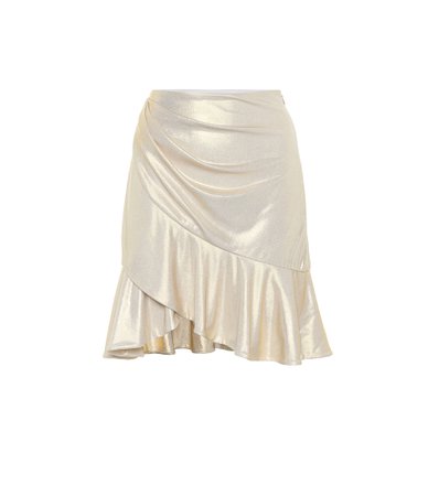 Exclusive To Mytheresa – Ruffle-Trimmed Lamé Miniskirt - Balmain | Mytheresa