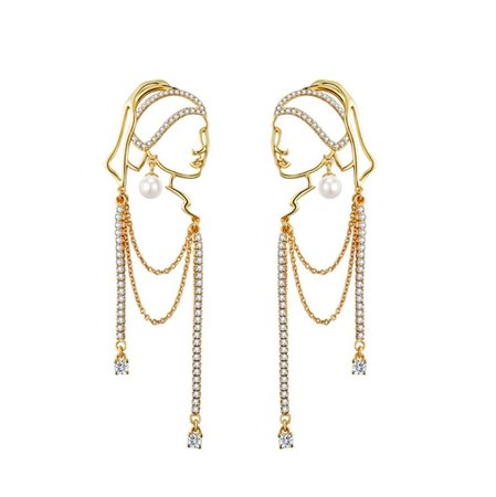 GIRL WITH A PEARL EARRING Outline Earrings - Boogzel Apparel