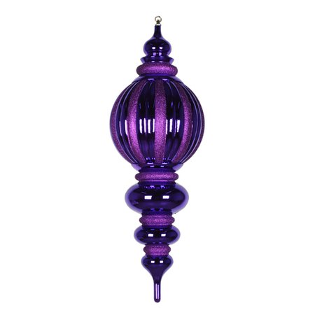Vickerman 35" Purple Shiny Glitter Finial