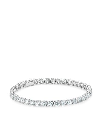 De Beers Jewellers 18kt White Gold DB Classic Eternity Line Diamond Bracelet - Farfetch