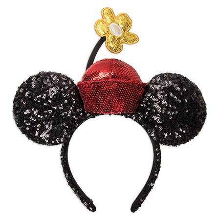 Minnie Mouse Sequined Ear Headband with Flower Pot Hat