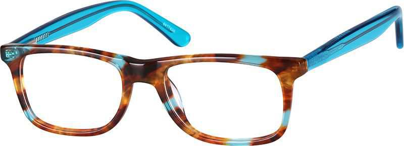 Blue Rectangle Eyeglasses - Zenni