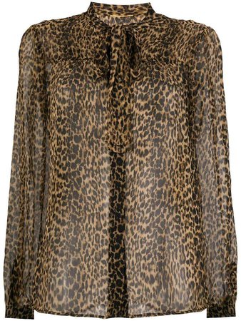 leopard printed blouse