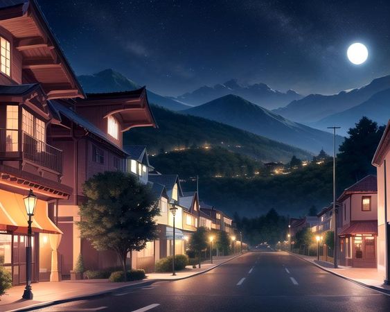 anime village mountain ⛰️