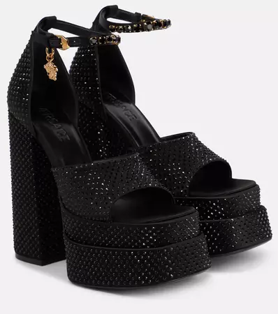 versace black heels