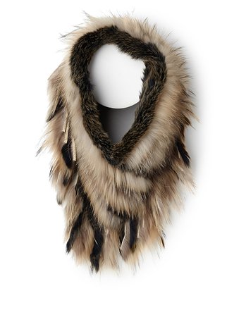 Striped fur snood | Furlux | Women's Winter Scarves and Shawls online | Simons