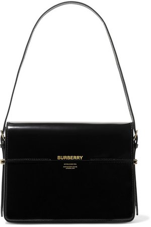 Burberry | Large patent-leather shoulder bag | NET-A-PORTER.COM