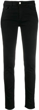 logo patch low-rise skinny jeans