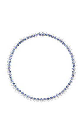 18k White Gold Olivia Tanzanite Necklace By Sauer | Moda Operandi