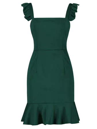 [HOT] 2019 Ruffled Mini Party Dress In DEEP GREEN M | ZAFUL CA