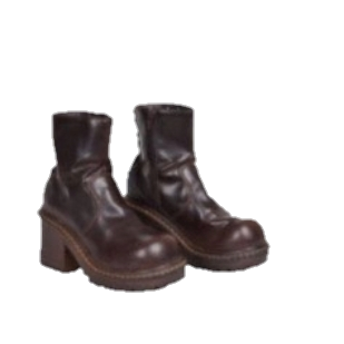 brown leather platform heel boots