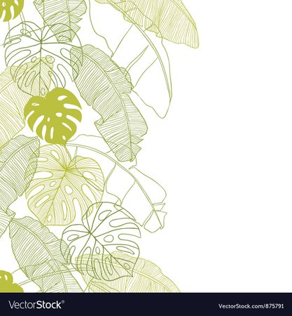Leaves palm tree seamless pattern Royalty Free Vector Image