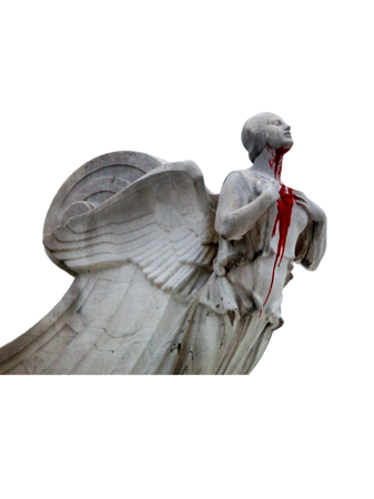 bleeding angel statue aesthetic