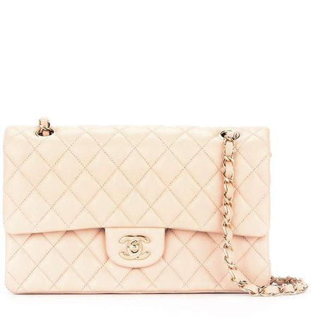 Pre-Owned 2014 Quilted CC double-flap chain shoulder bag