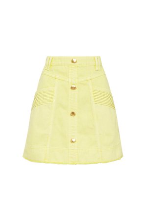 Como Denim Mini Skirt | Lime Wash | Aje