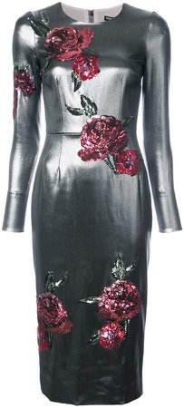 rose patch dress