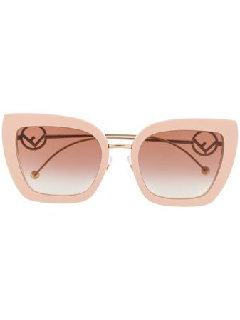 Fendi Eyewear Oversized cat-eye Sunglasses - Farfetch