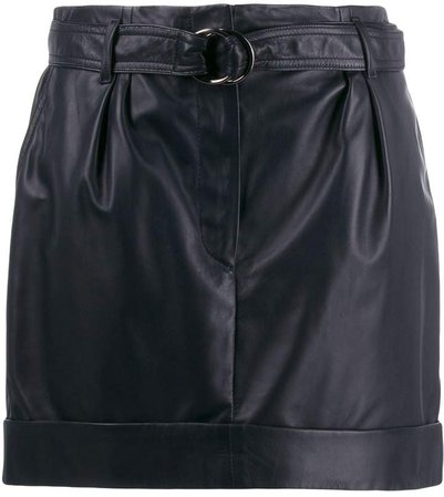 belted mini skirt
