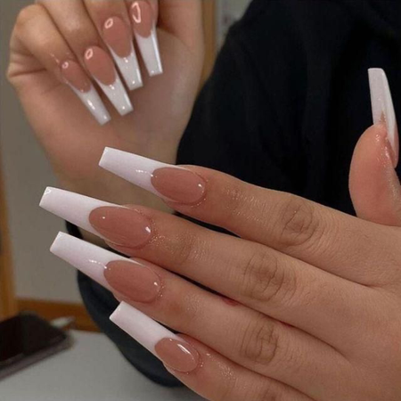 french long nails