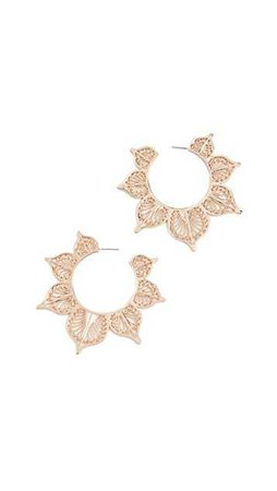 BaubleBar Metal Lace Leaf Earrings | SHOPBOP