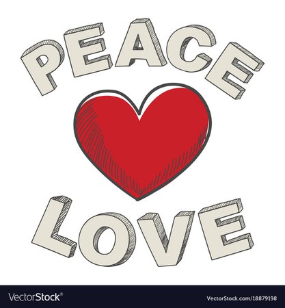 Peace and love Royalty Free Vector Image - VectorStock