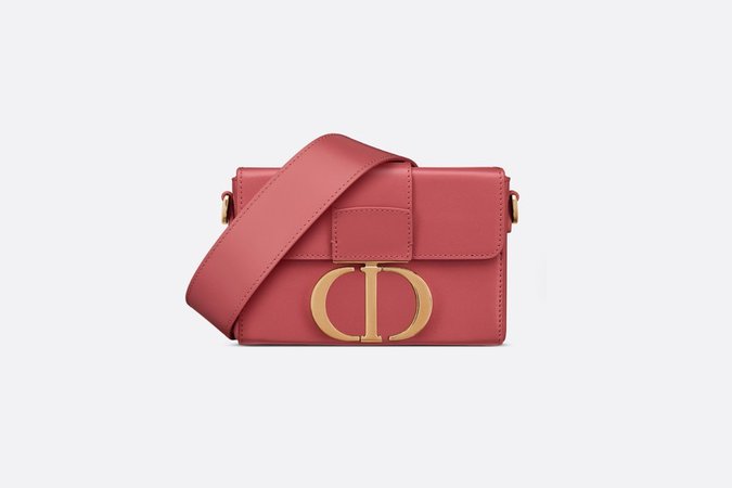 Dusty Pink 30 Montaigne Calfskin Box Bag - Bags - Woman | DIOR