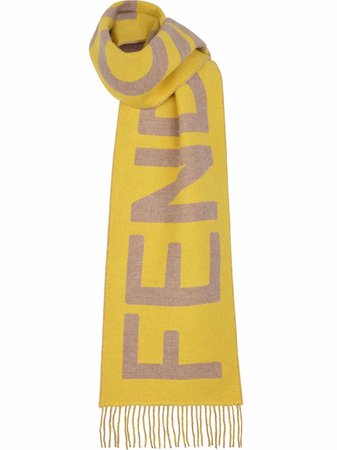 Fendi logo-print scarf - FARFETCH