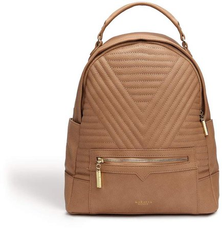 Labante Camberwell Brown Quilted Vegan Laptop Backpack