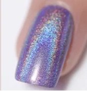 light purple holo nails