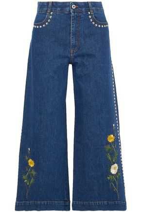 Embroidered studded denim culottes | STELLA McCARTNEY | Sale up to 70% off | THE OUTNET