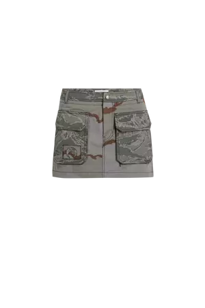 Regenerated Camo Mini Skirt • Marine Serre