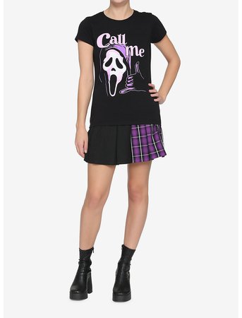 Scream Ghost Face Call Me Boyfriend Fit Girls T-Shirt