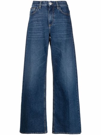 PINKO high-rise wide-leg jeans - FARFETCH