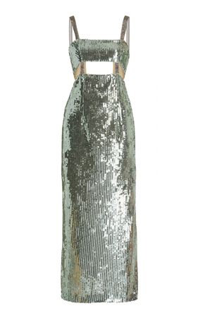 Rebecca Cutout Sequined Midi Dress By Galvan | Moda Operandi