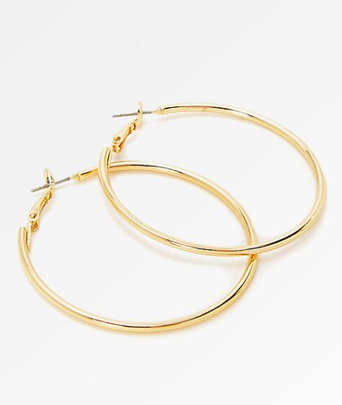 Stone + Locket Gold Hoop Earrings | Zumiez