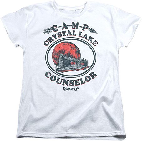A&E Designs Ladies Friday The 13TH T-Shirt Camp Crystal Lake Counselor Shirt: Clothing