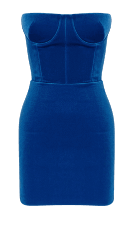 Alex Perry Roberts Bustier Velvet Mini Dress