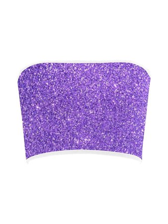 Purple glitter bandeau top