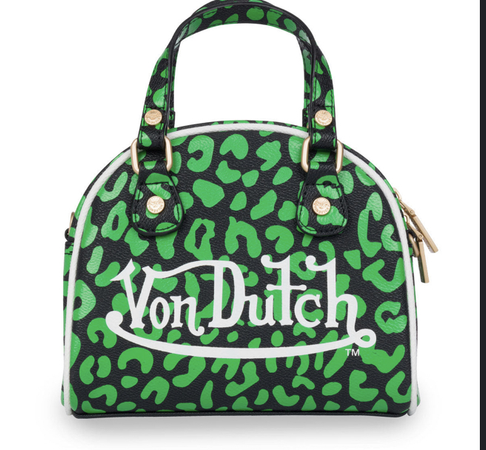 black and green von Dutch bag