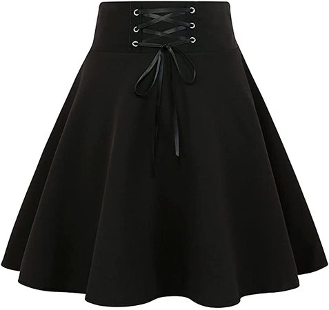 ﻿​﻿﻿​​Amazon.com: IDEALSANXUN Gothic Plaid Mini Skirts for Womens Short High Waist Plaid Skirts (Medium, A Pure Black) : Clothing, Shoes & Jewelry