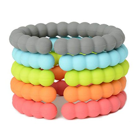 Amazon.com: Chewbeads - Baby Silicone Links. Baby Safe 100% Silicone Rings for Attaching Teething Toys to Strollers, High Chairs and Car Seats. BPA-Free. Metal-Free. Phthalate-Free.: Toys & Games