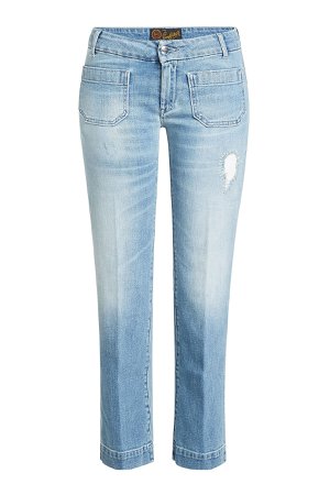 Cropped Jeans with Distressed Detail Gr. 29