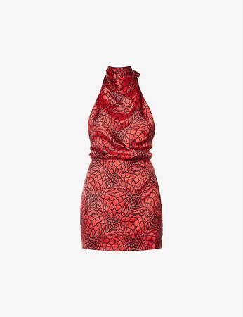MAISIE WILEN - Vocaloid pattern-printed halterneck woven mini dress | Selfridges.com