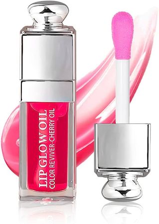 Amazon.com : Hydrating Lip Glow Oil, Moisturizing Lip Oil Gloss Transparent Toot Lip Oil Tinted Non-Sticky Nourishing Long Lasting Repairing Lightening Lip Lines and Dry Lips Lip Care Products (PINK) 0.2 OZ : Beauty & Personal Care