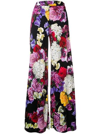 Dolce & Gabbana floral print wide leg trousers $718 - Buy SS19 Online - Fast Global Delivery, Price