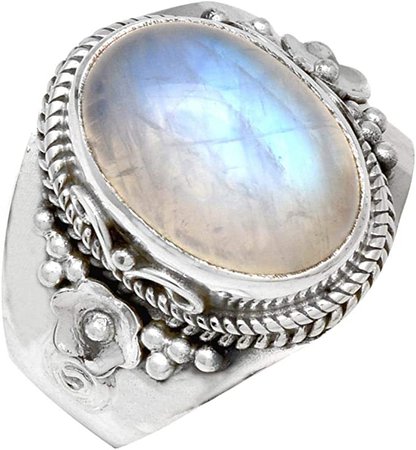 YoTreasure Moonstone Ring Sterling Silver