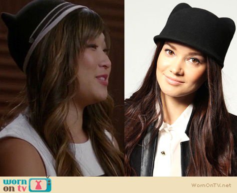 WornOnTV: Tina’s black cat hat with ears on Glee | Jenna Ushkowitz | Clothes and Wardrobe from TV